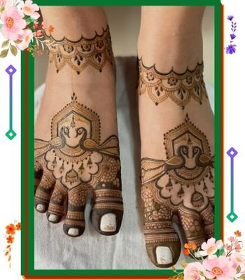 bridal leg mehndi 7