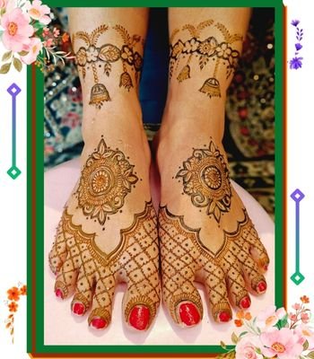 bridal leg mehndi 9