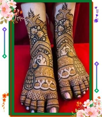 bridal mehndi leg